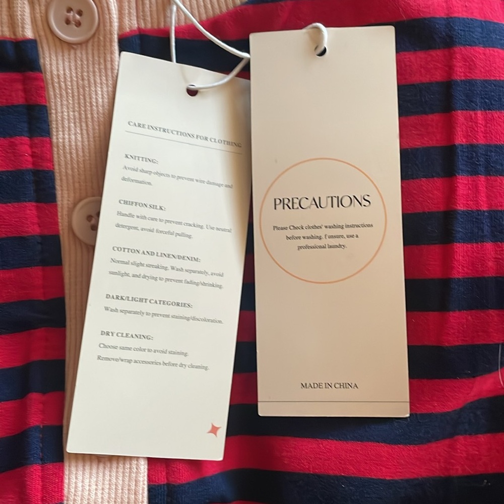 Dokotoo Women’s Long Sleeve Striped Shirt Size M - Picture 5 of 6